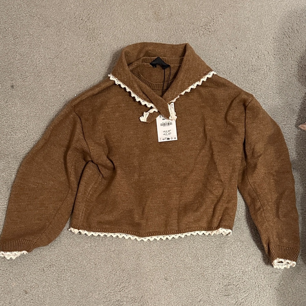 NWT Neck Tie Sweater